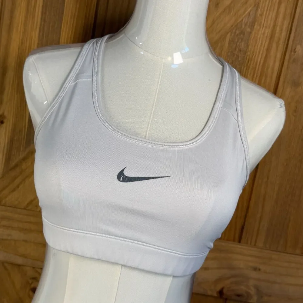 Nike Dri-FIT Sports Bra Women's Small Gray Racerback Medium Support
